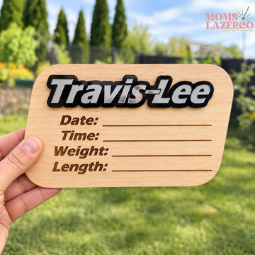 Personalized Little Mechanic Baby Name Sign, Tool Themed Hospital Stat Sign Keepsake
