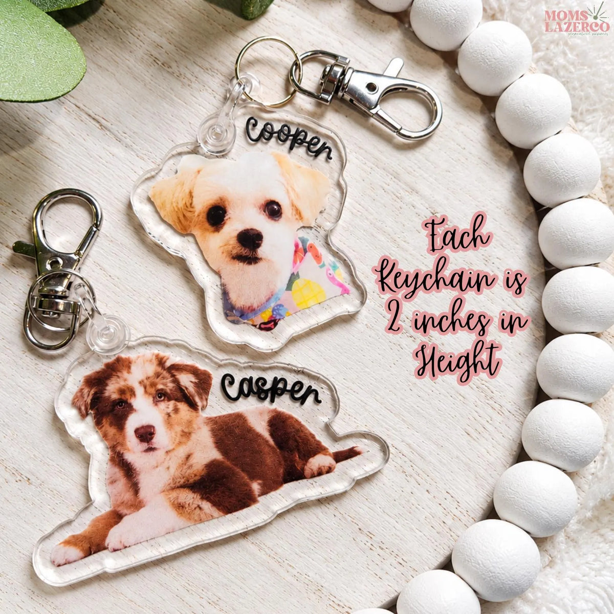 Pet Photo Keychain, Memorial Gift for Pet Parents