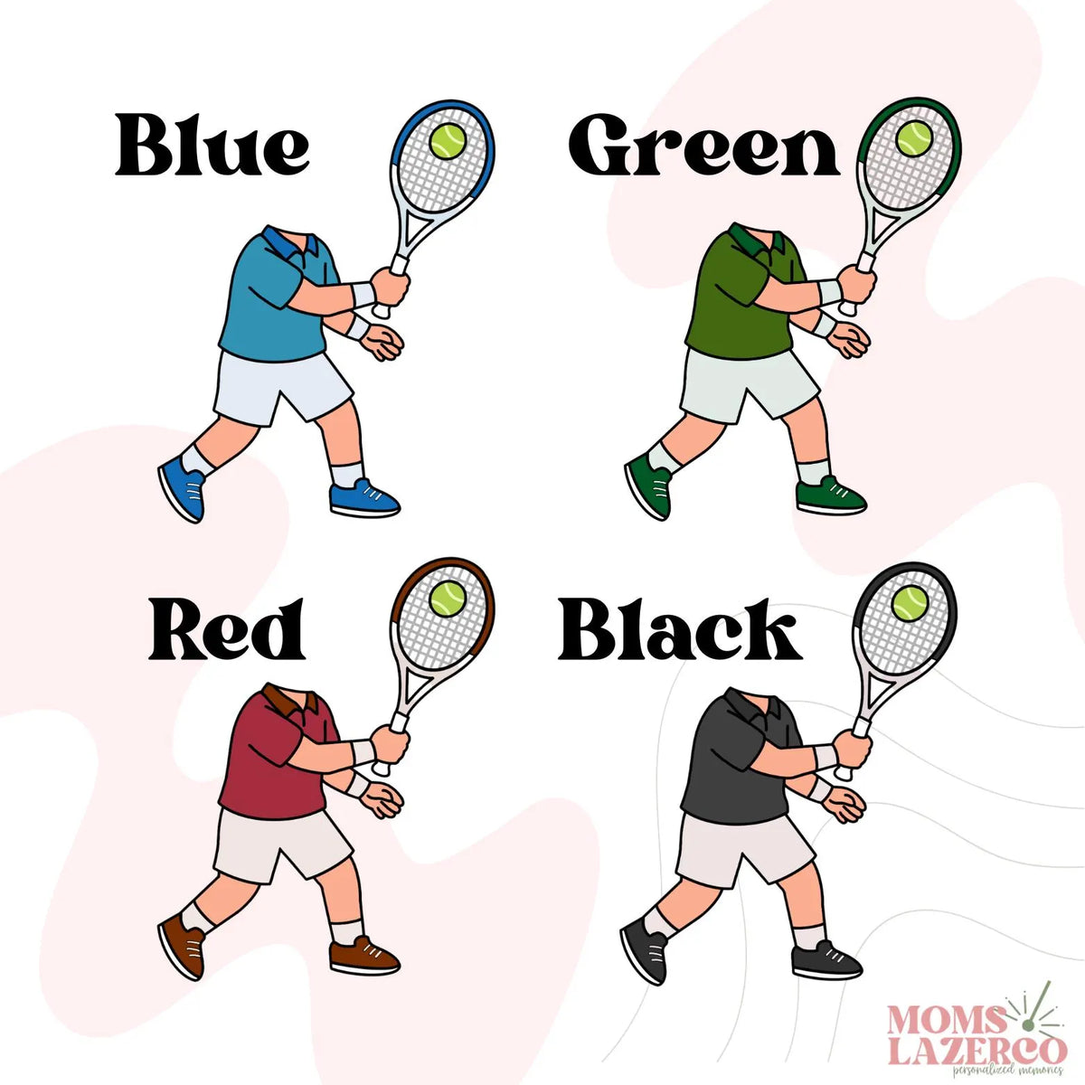 Custom Tennis Face Cupcake Toppers, Sports Birthday Decorations