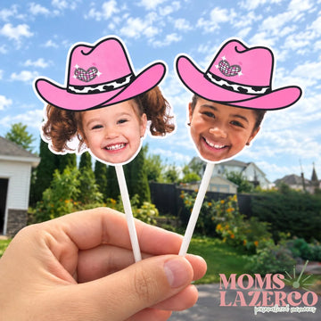 Disco Rodeo Cupcake Toppers, Custom Child Face Cowboy Hat Birthday Party, Cowgirl Cake Decorations