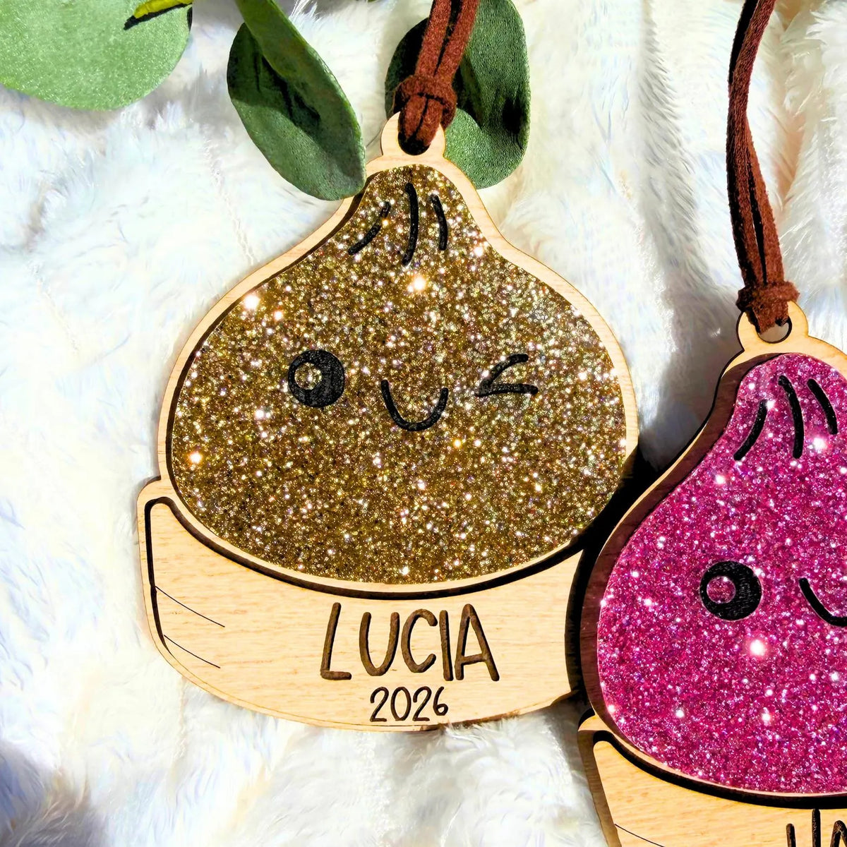 Squishy Style Dumpling Ornament, Dumpling Themed Christmas