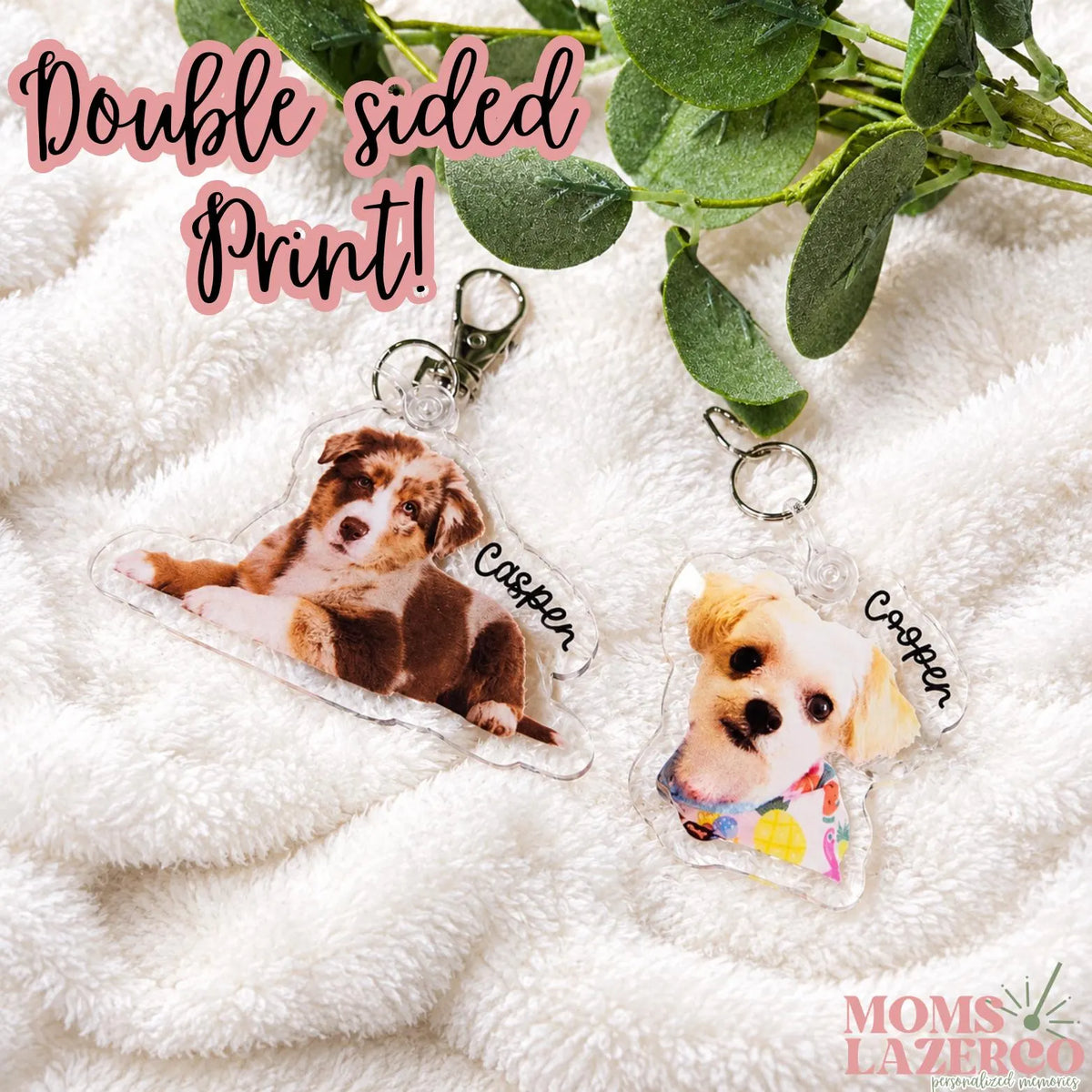 Pet Photo Keychain, Memorial Gift for Pet Parents