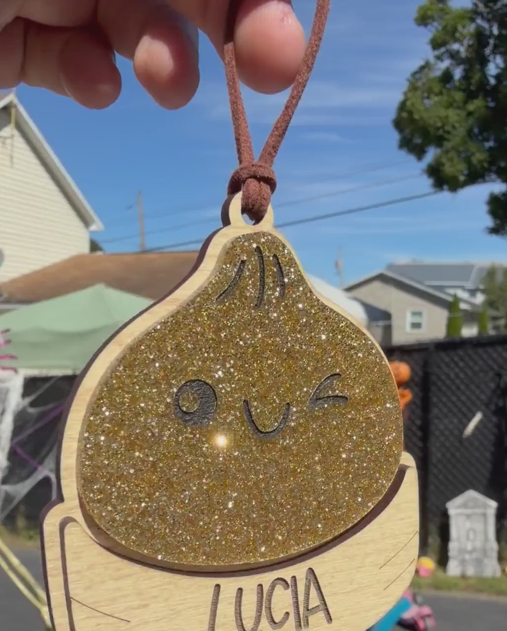 Squishy Style Dumpling Ornament, Dumpling Themed Christmas